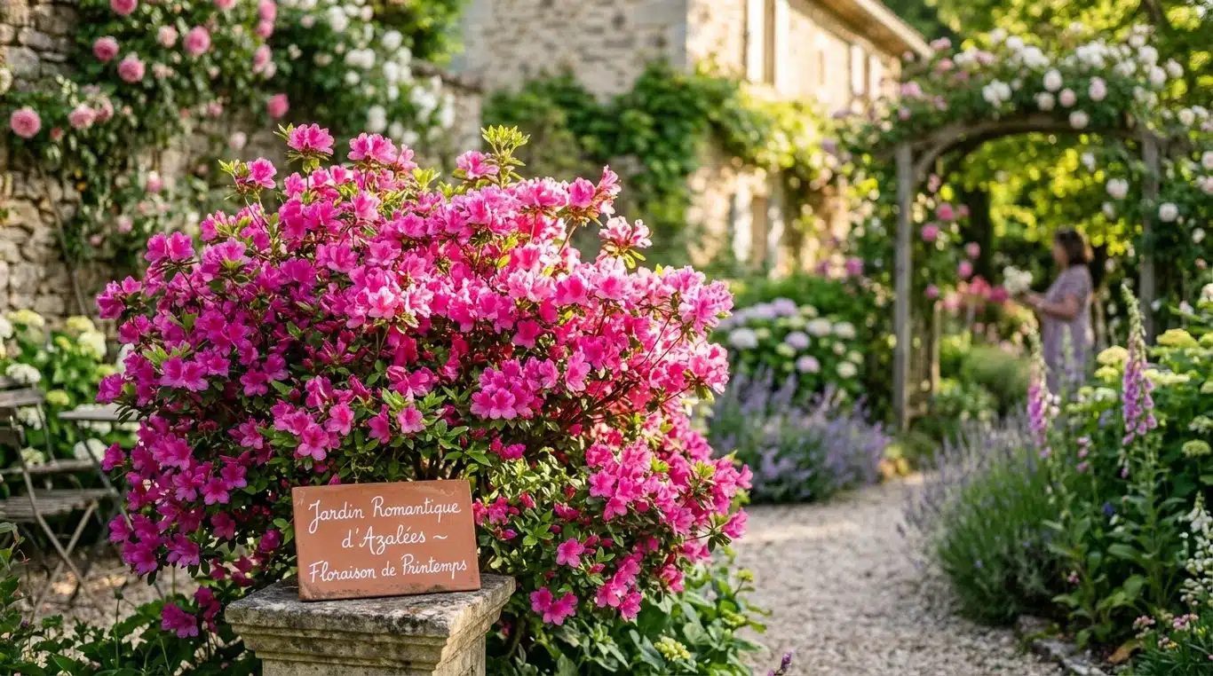 Une azalée en fleurs, symbole des 57 ans de mariage