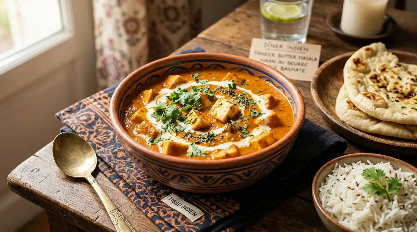 Plat de Paneer Butter Masala onctueux et appétissant