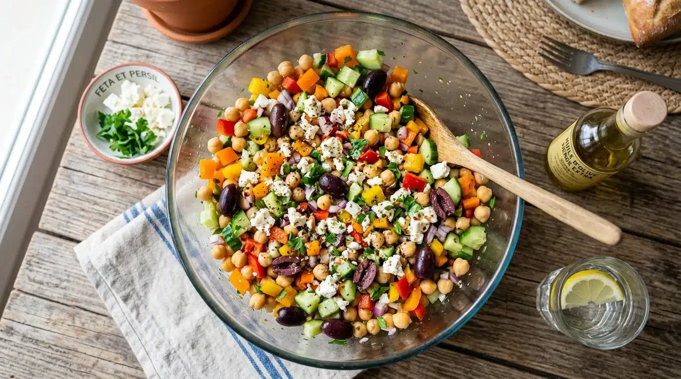 Salade de pois chiches à la méditerranéenne