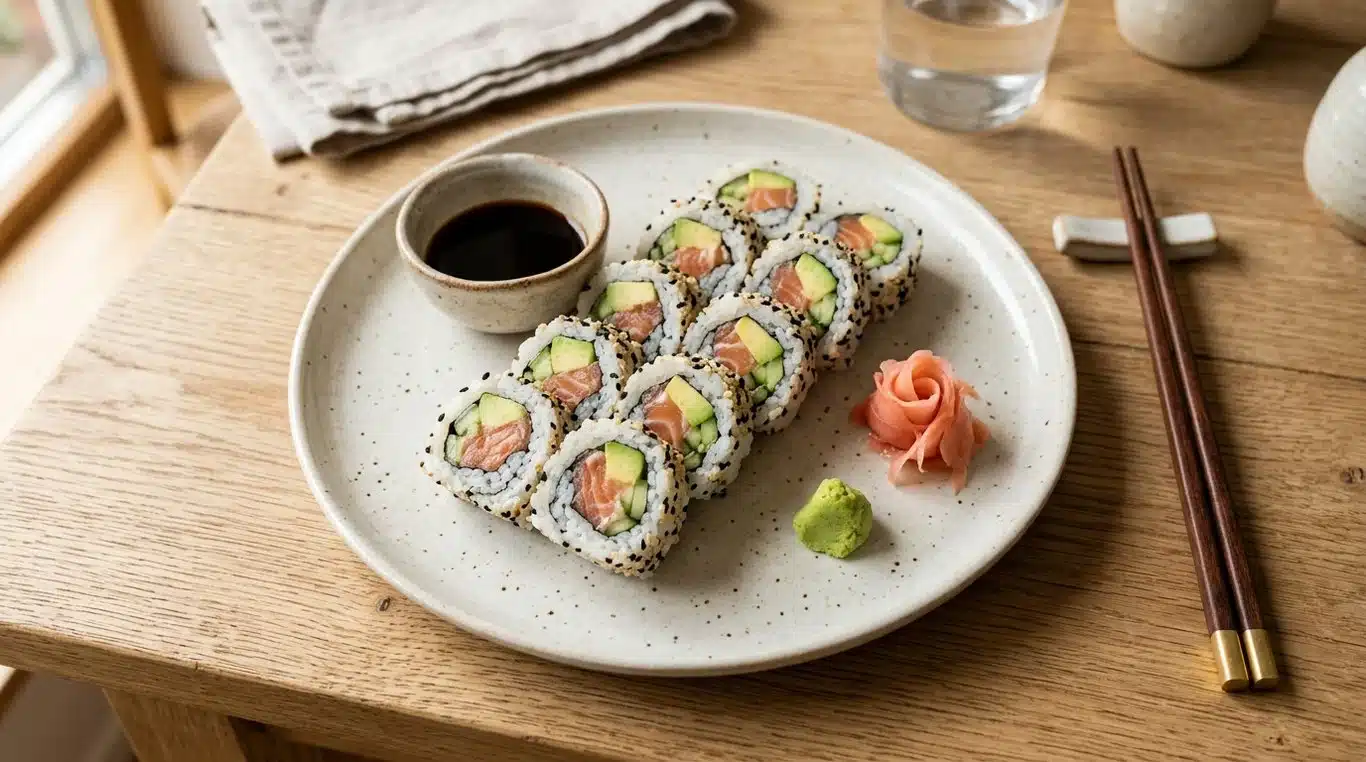 California rolls au saumon et avocat faits maison