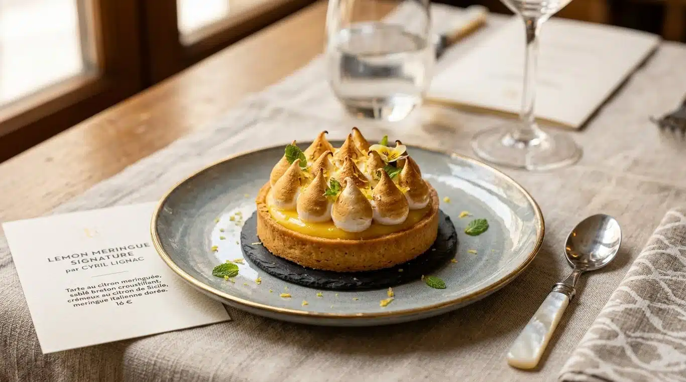 Tarte au citron meringuée signature Cyril Lignac