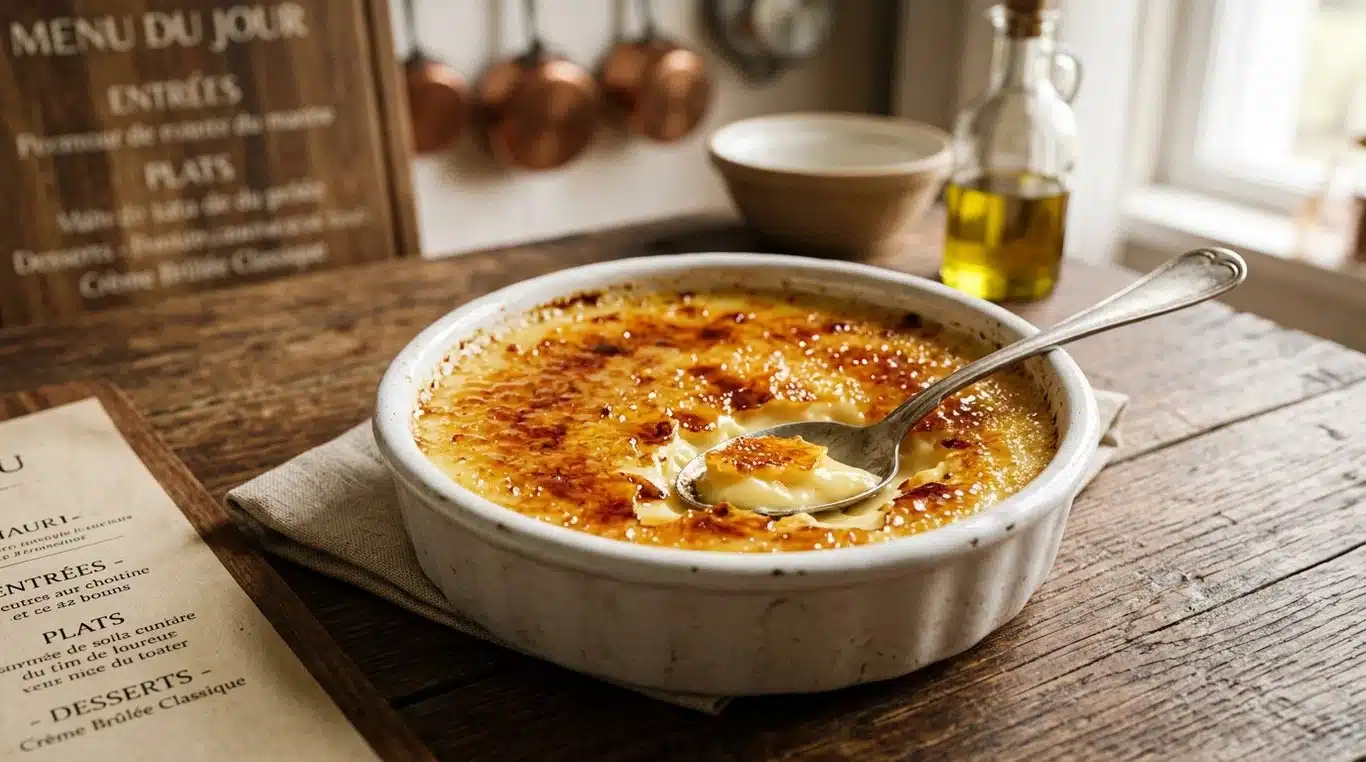 Crème brûlée traditionnelle à la vanille