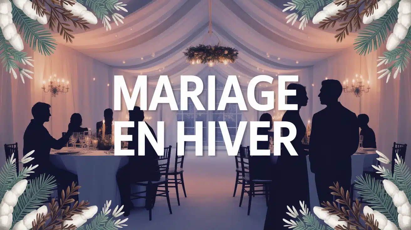 mariage en hiver décor chaleureux avec bougies et bois brut