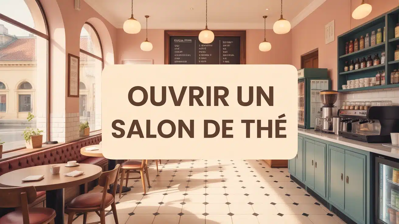 Illustration salon de thé avec machine à café et comptoir