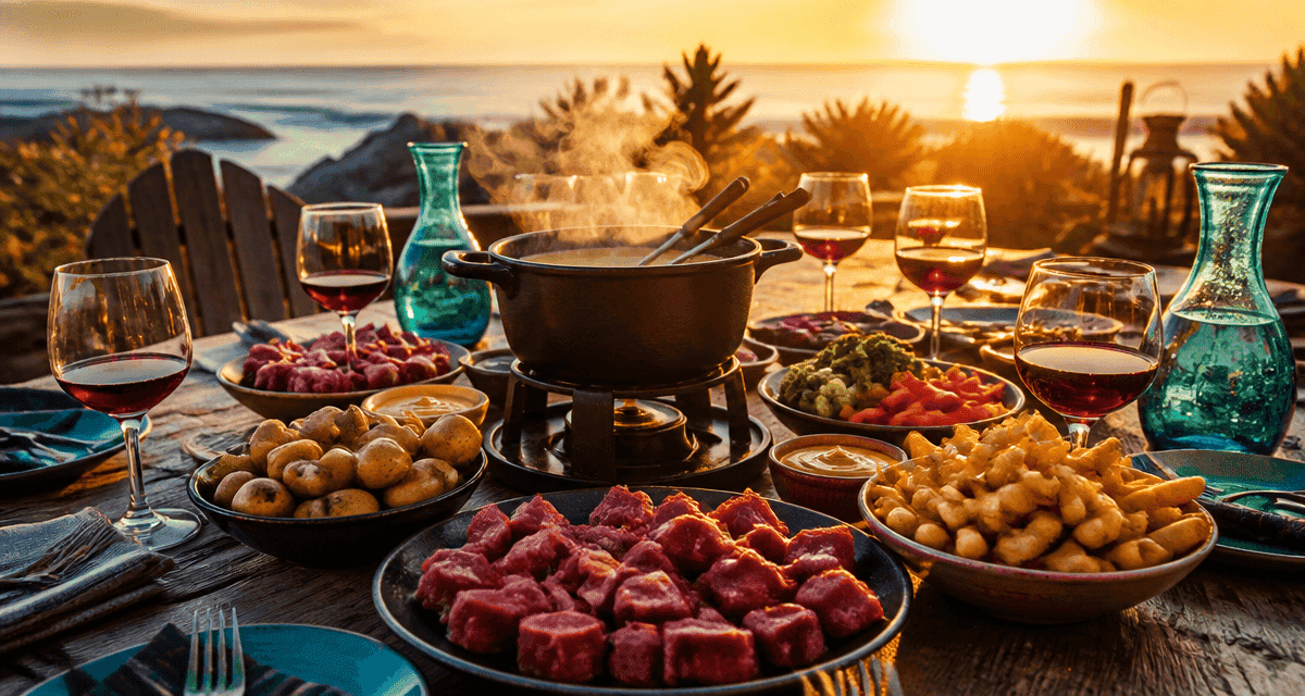 accompagnement fondue bourguignonne caquelon et garnitures