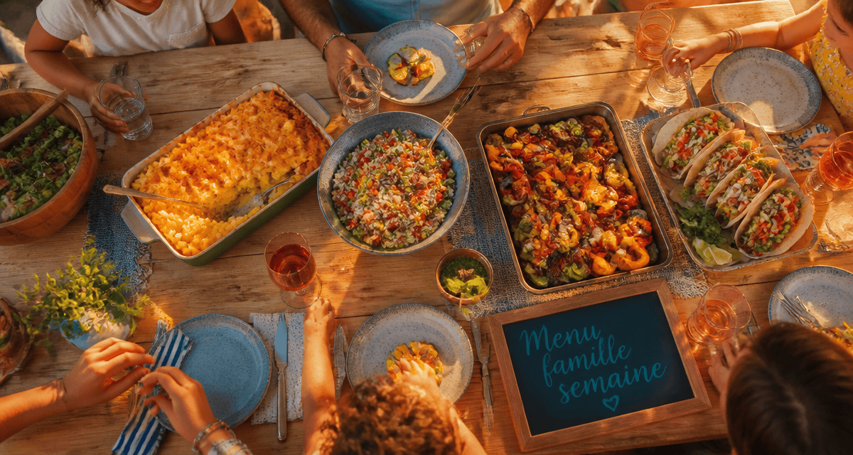 menu famille semaine table repas variés