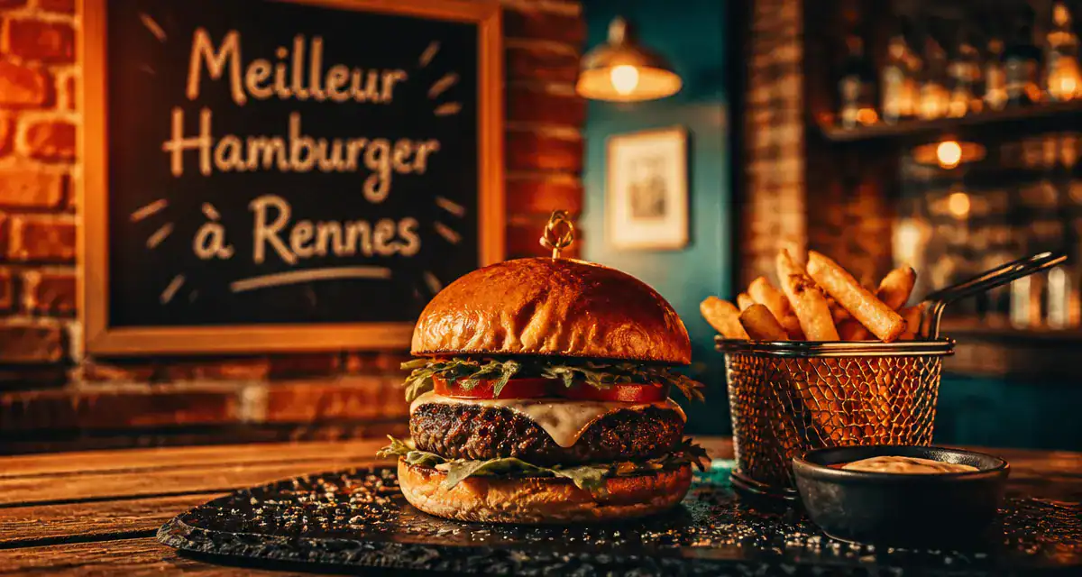 hamburger rennes sur table restaurant