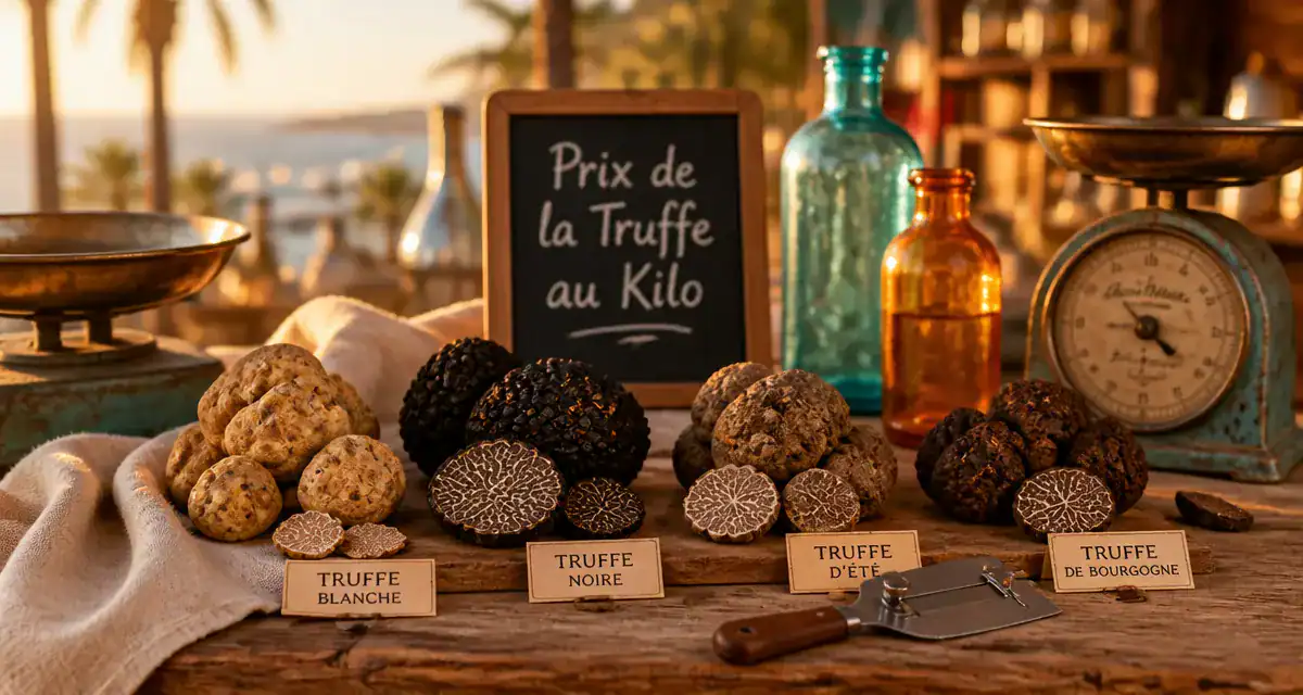 prix de la truffe au kilo truffes fraîches sur table