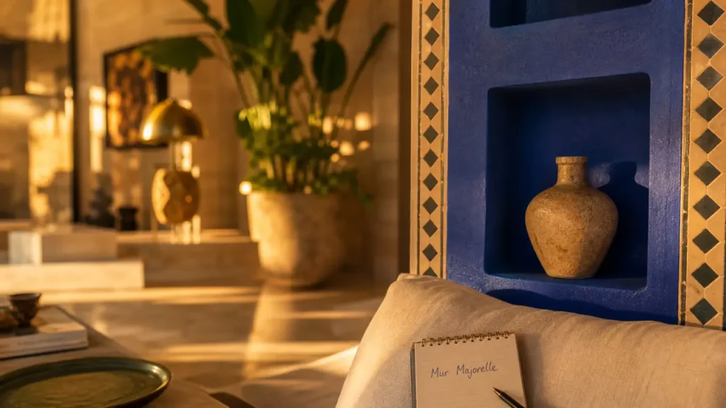 Bleu Majorelle : la bonne dose pour une déco élégante et équilibrée