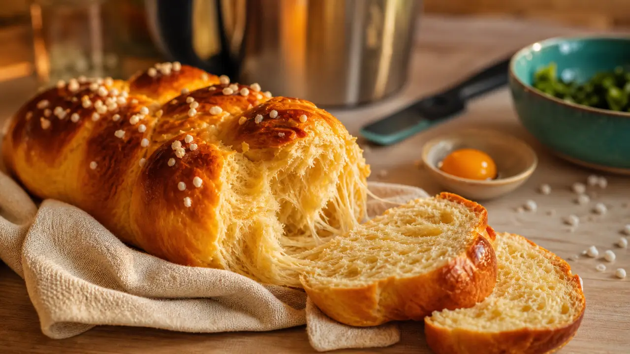 Recette thermomix brioche, mie filante et beurre tardif, brioche dorée