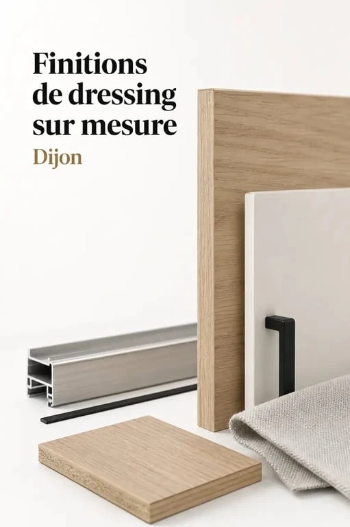Dressing dijon avec matériaux et finitions bois clair