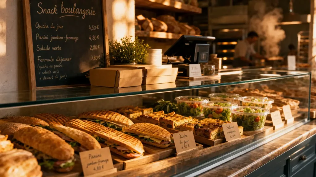 Snack boulangerie : 35 % du chiffre d’affaires avec une offre déjeuner rentable, rapide et variée
