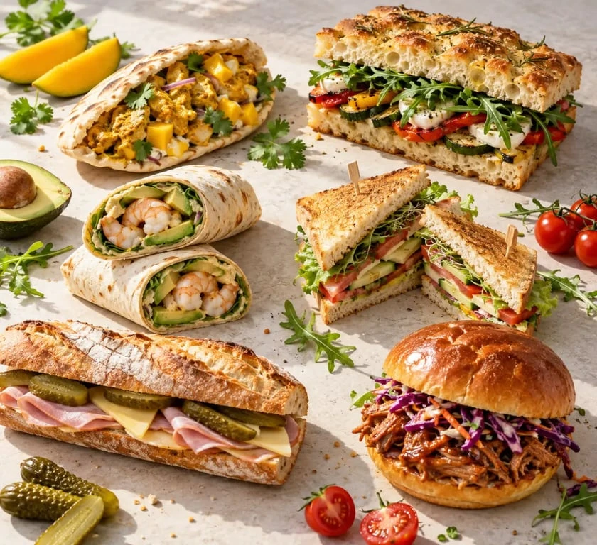 Idées de sandwichs maison variées pour pique-nique et déjeuner nomade