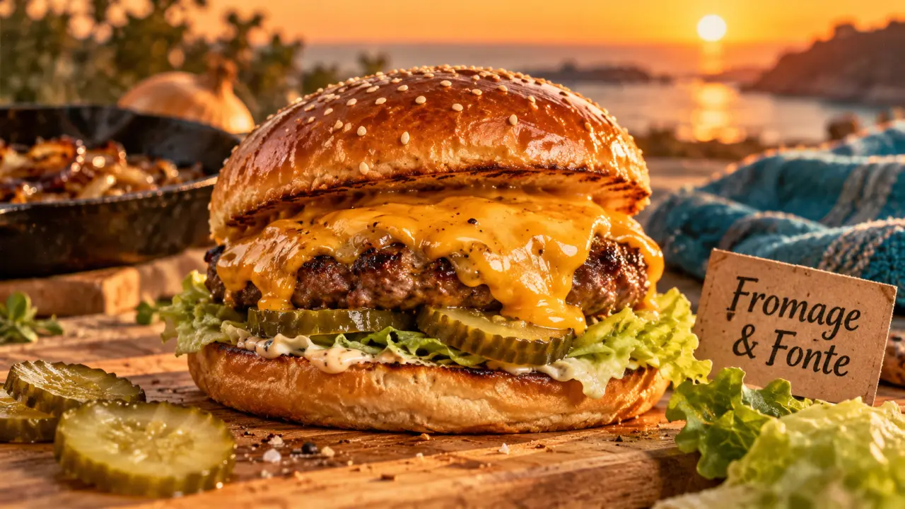 Fromage burger : cheddar mi-affiné qui fond, fonte crémeuse
