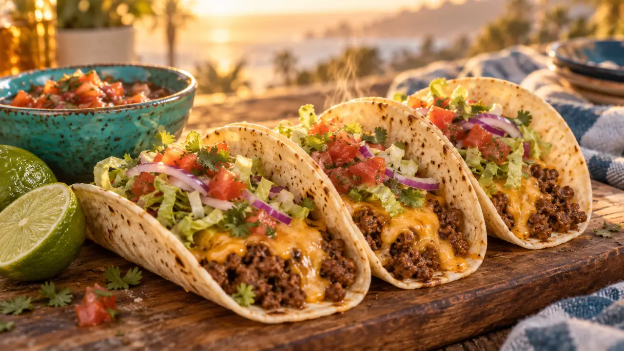 Recette tacos viande hachée : tacos tex-mex au bœuf et salsa