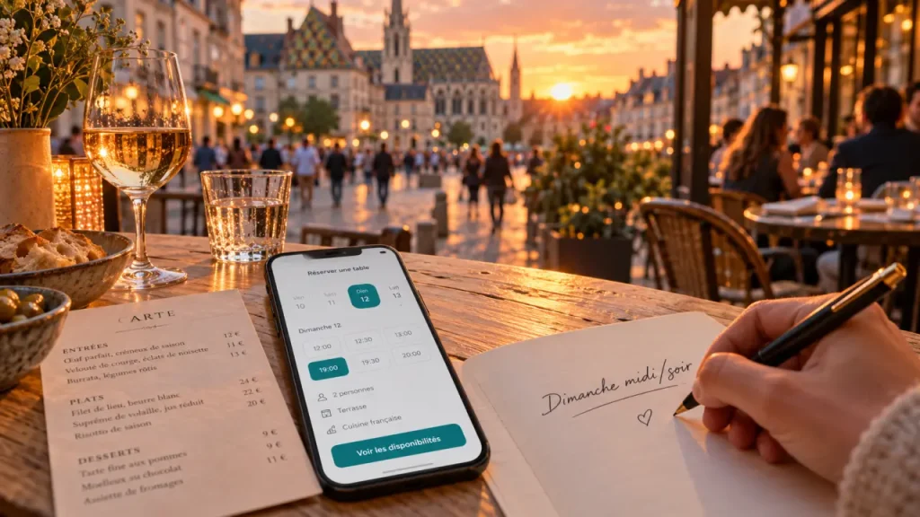 Restaurant le dimanche à Dijon : vérifier le service avant de réserver